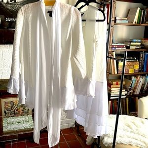 Snow White by Jerry T in 3 Pieces, skirt, shell, jacket in M stretchy & sheer.